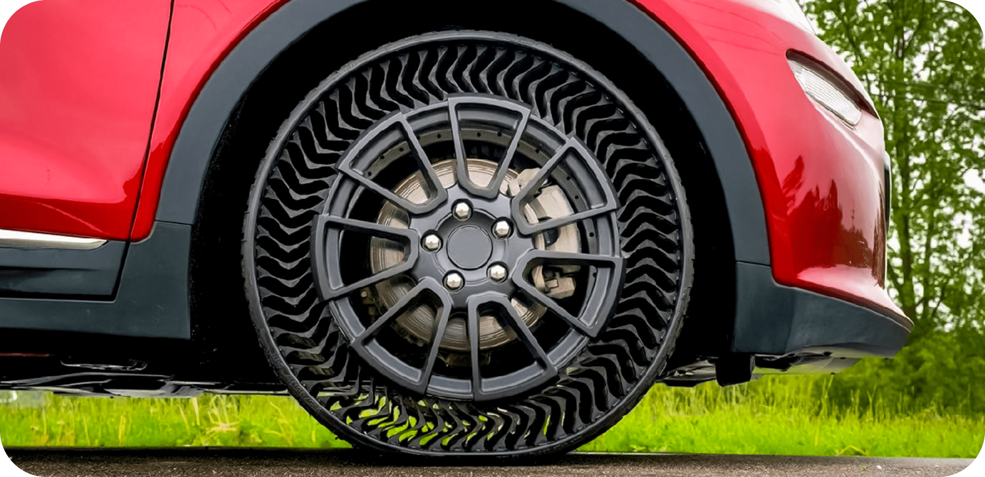 Exemplo de pneu que não fura