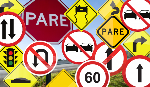 Você sabe o que significam as cores das placas de trânsito?