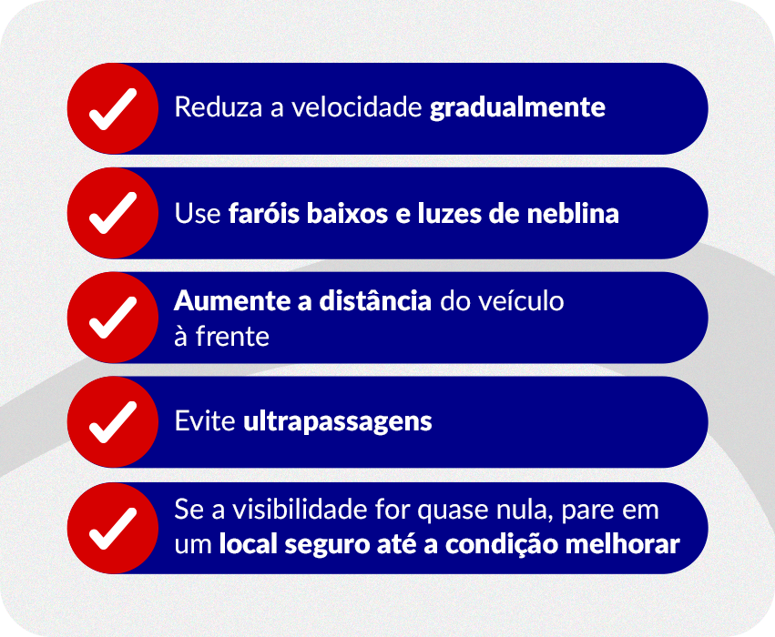 Dicas práticas para dirigir em dias de neblina